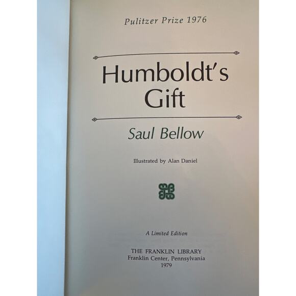 Saul Bellow Humboldt's Gift Franklin Library 25th Anniversary Ltd Edition - Picture 7 of 7